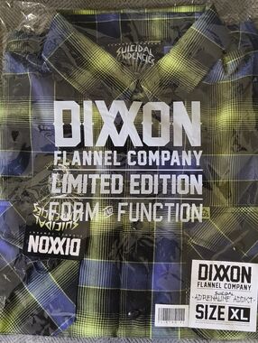 Dixxon Flannel Company LIMITED EDITION Plaid Shirt - Blue & Neon Yellow